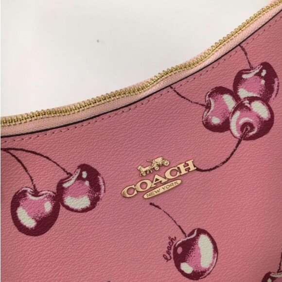 Coach Brown and Pink Floral Wristlet - Picture 6 of 8